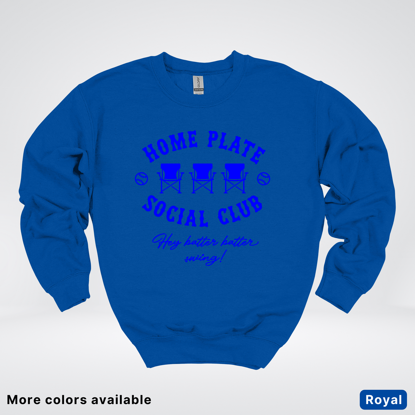 Home Plate Social Club – Blue Design - Crewneck