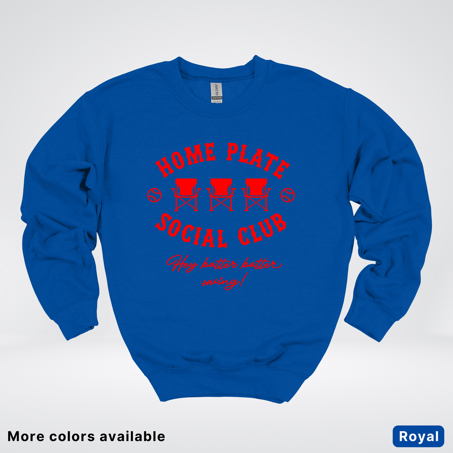 Home Plate Social Club – Red Design - Crewneck