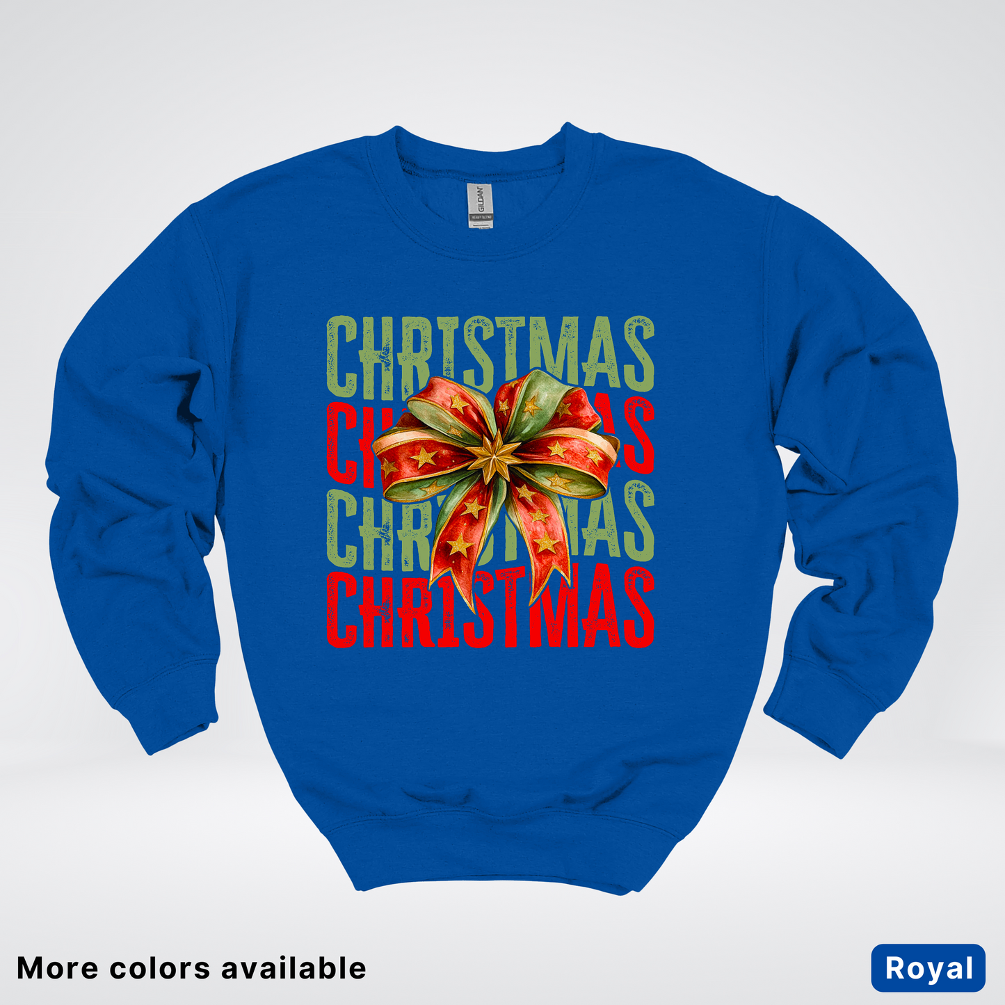 Christmas Star Bow - Crewneck Sweatshirt