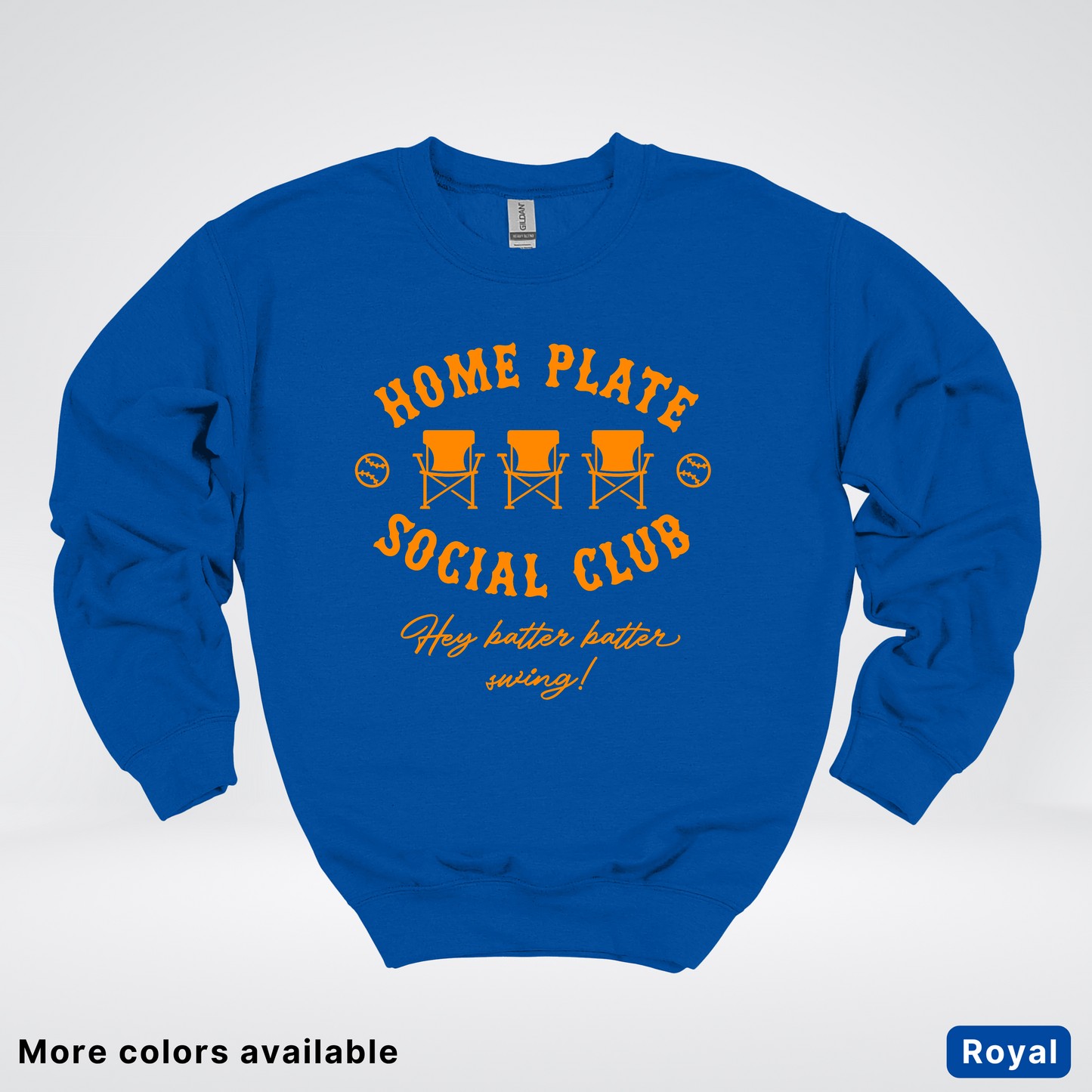 Home Plate Social Club – Orange Design - Crewneck