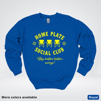 Home Plate Social Club – Yellow Design - Crewneck