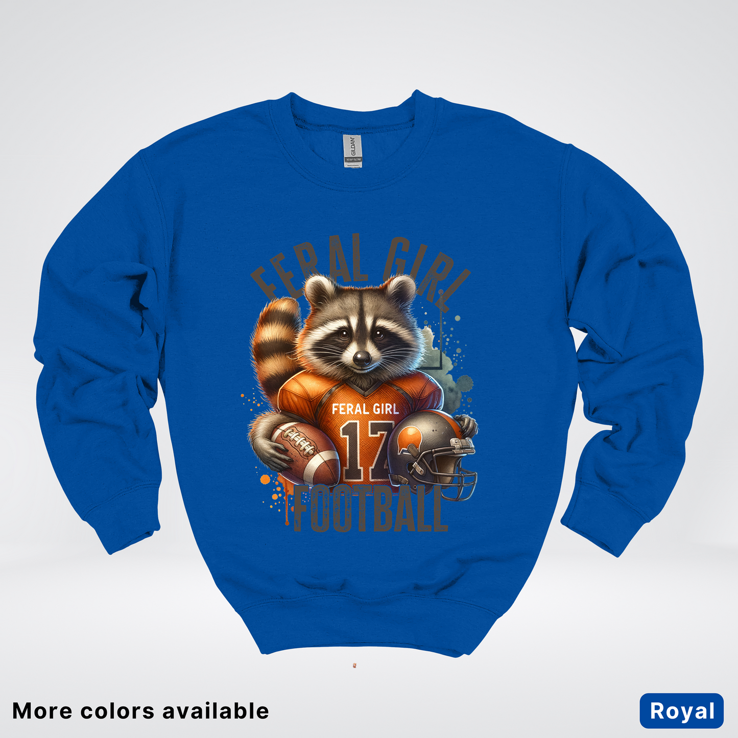 Feral Girl Football - Crewneck Sweatshirt