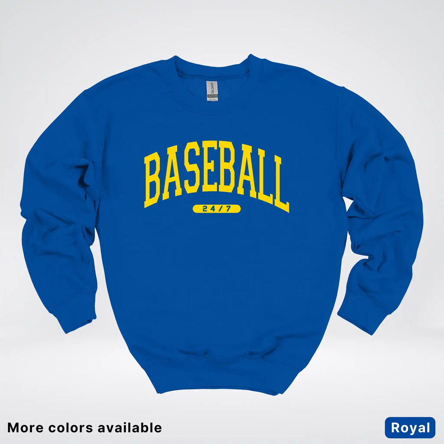 Baseball 24/7 – Gold Design - Crewneck Sweatshirt