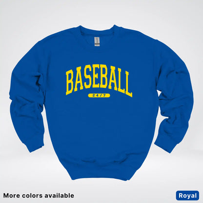 Baseball 24/7 – Gold Design - Crewneck Sweatshirt