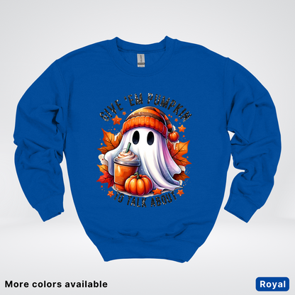Give Em Pumpkin Ghost To Talk About - Crewneck Sweatshirts