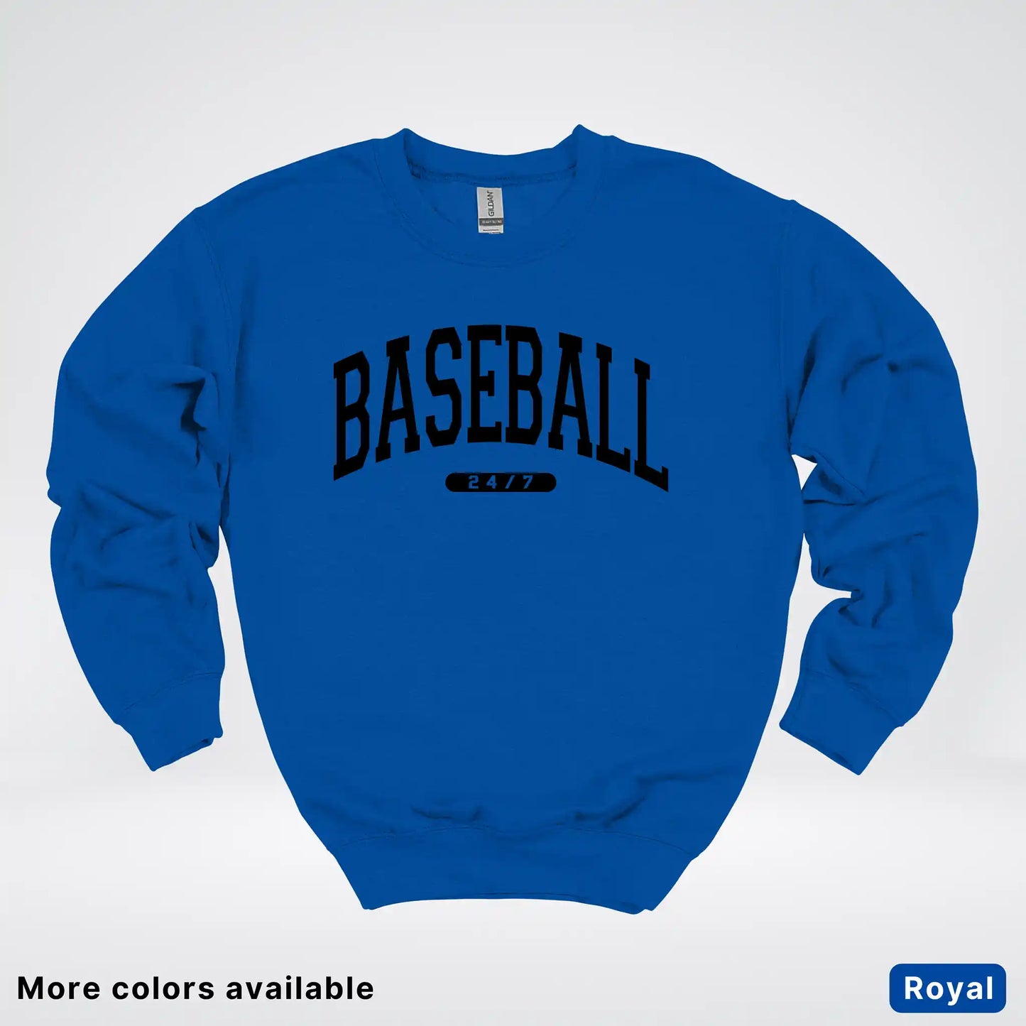Baseball 24/7 – Black Design - Crewneck Sweatshirt