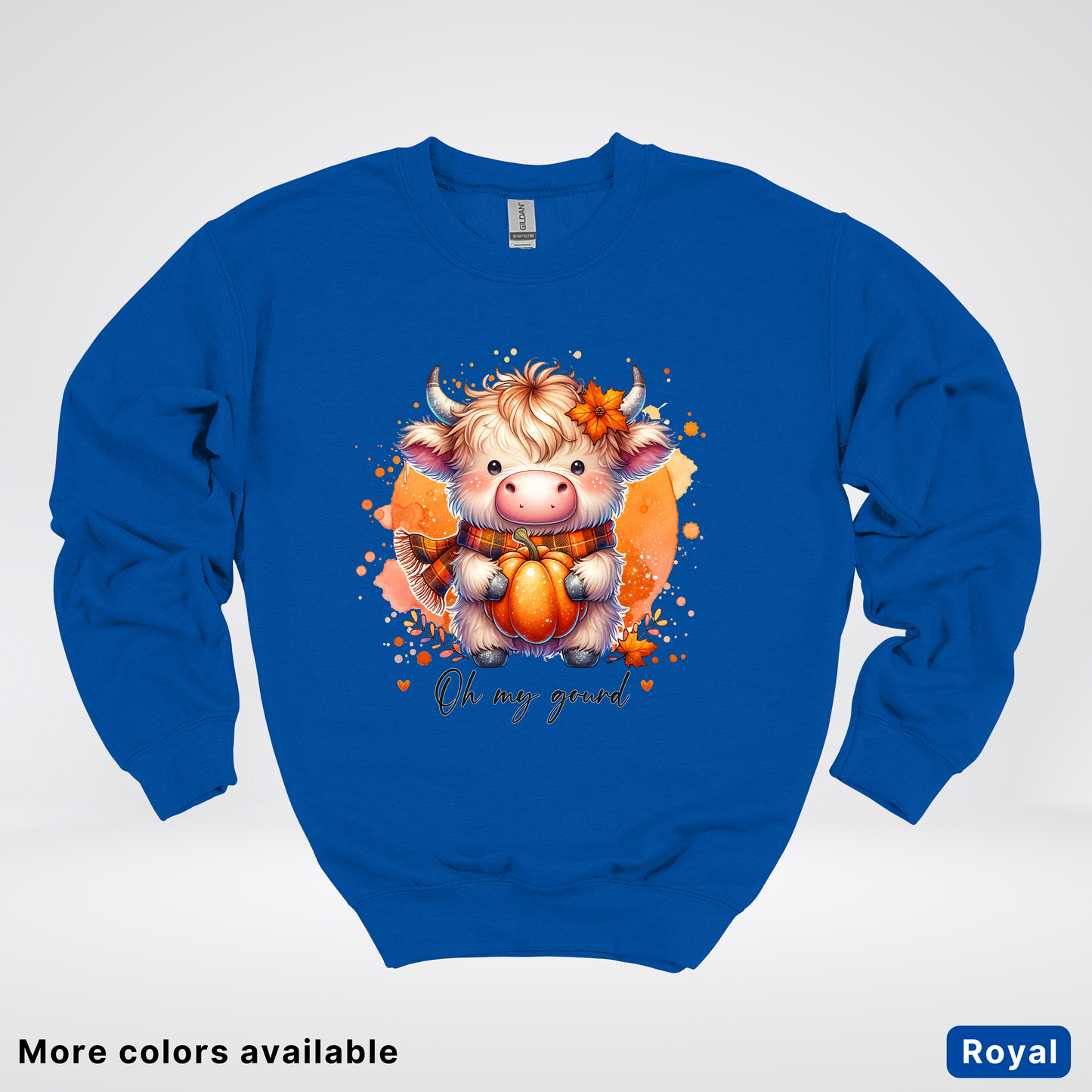 Oh My Gourd Small Cow Calf Pumpkin - Crewneck Sweatshirts