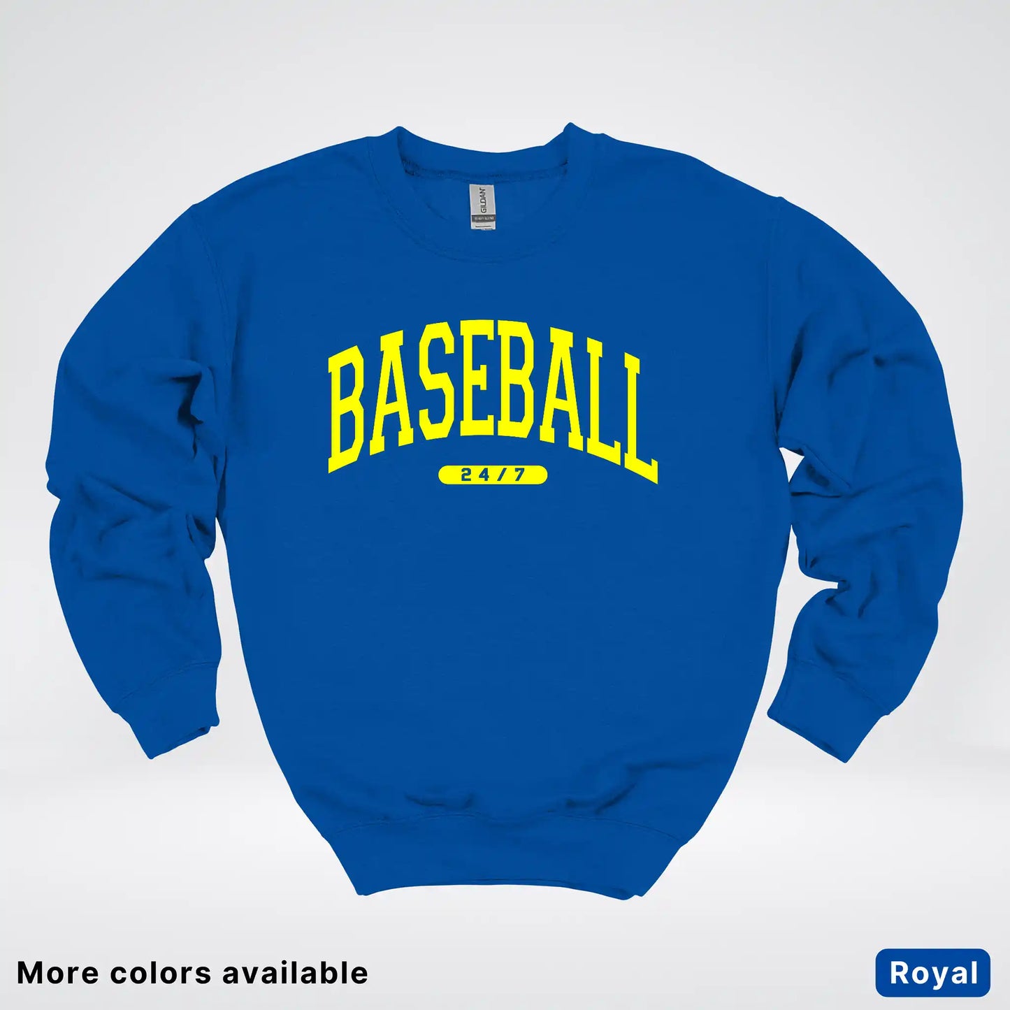 Baseball 24/7 – Yellow Design - Crewneck Sweatshirt