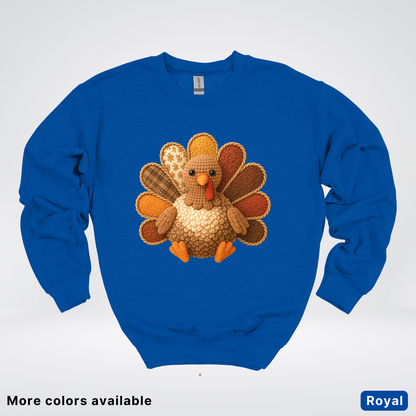 Turkey Crochet Thanksgiving Fall - Crewneck Sweatshirts