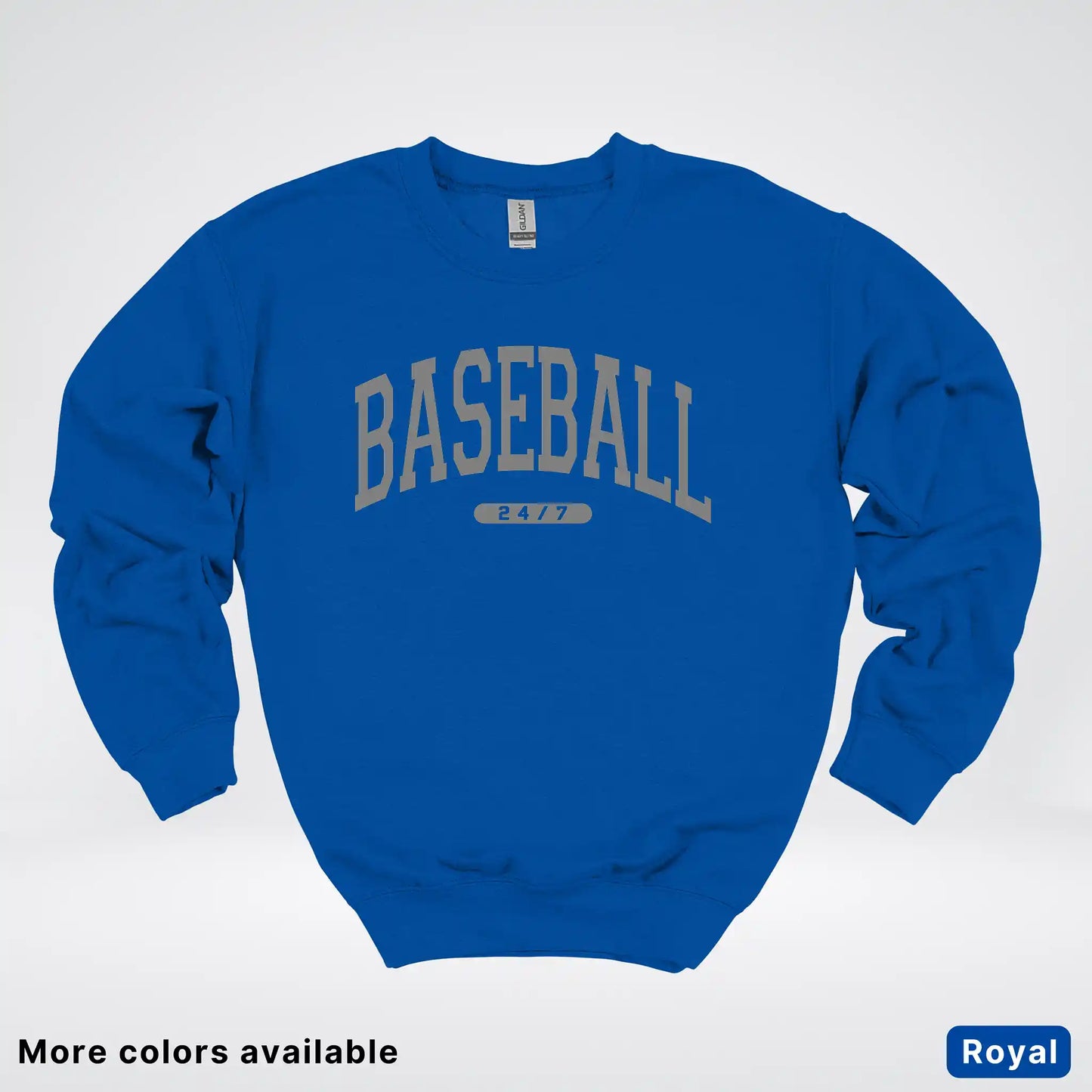 Baseball 24/7 – Gray Design - Crewneck Sweatshirt