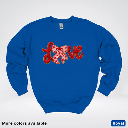 Love Bow Hook Yard Faux - Crewneck Sweatshirt