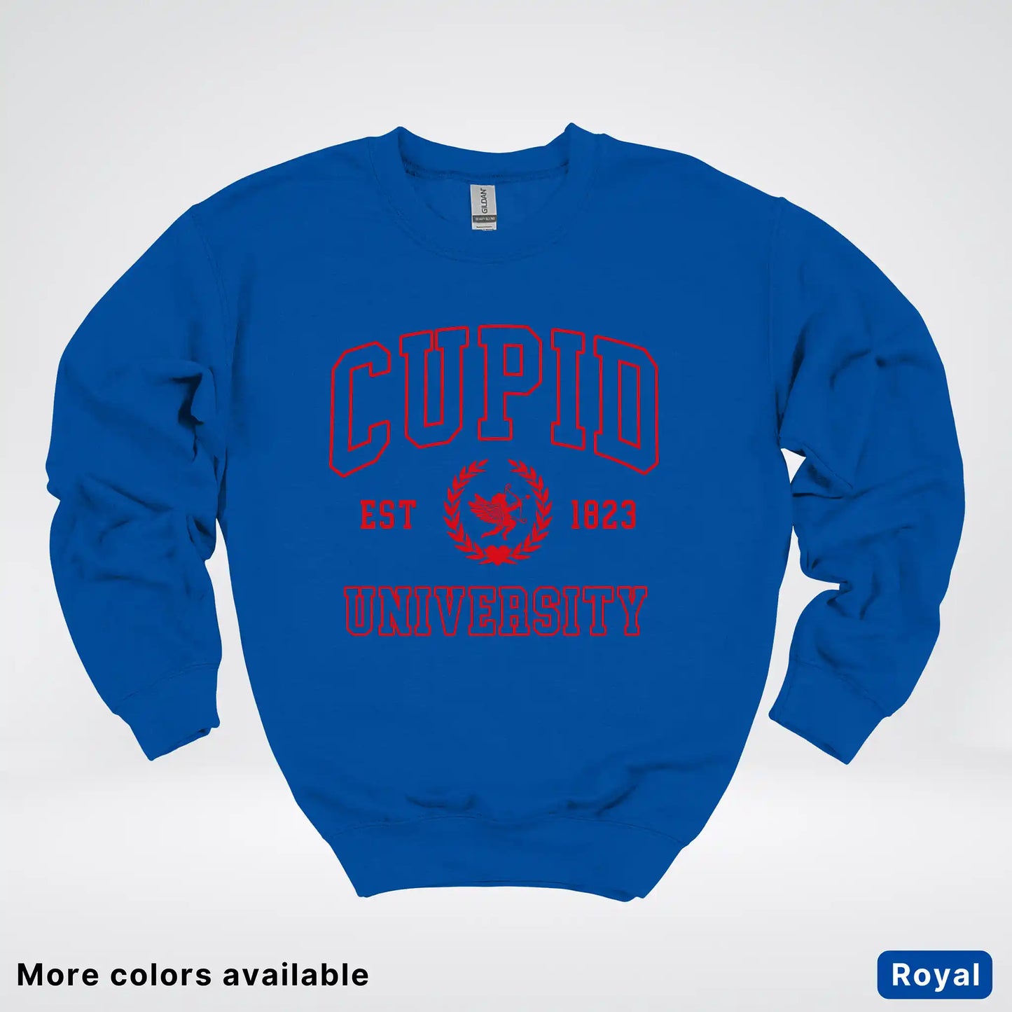 Cupid University Est 1823 - Red Design - Crewneck Sweatshirt
