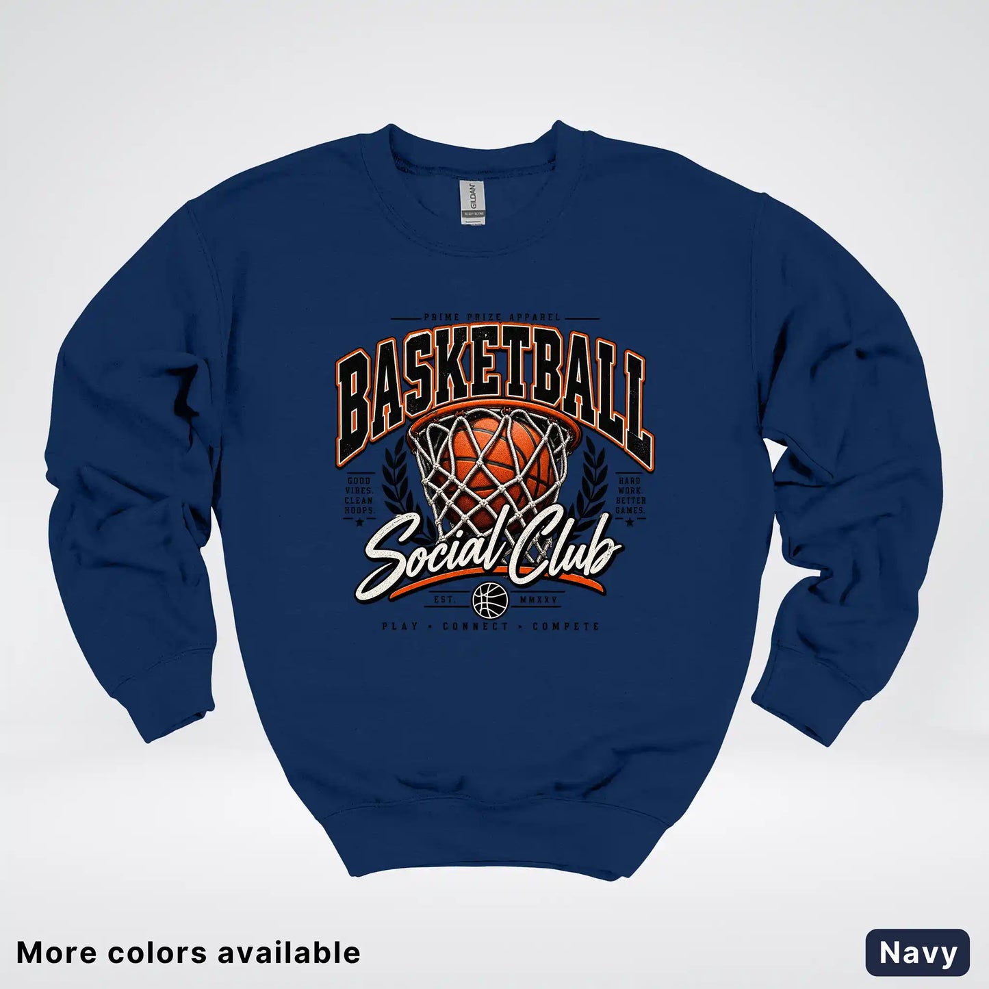 Basketball Social Club – Vintage Court Crewneck Sweatshirt