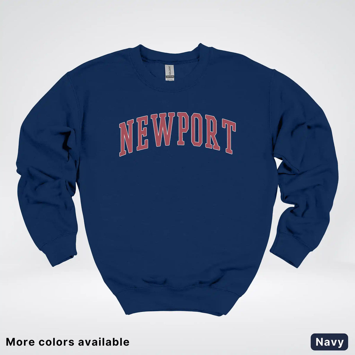 Newport Destination - Red Design - Crewneck Sweatshirt