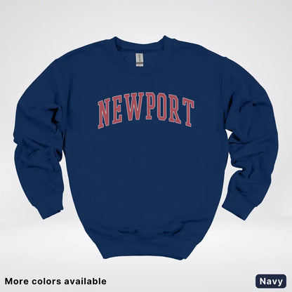 Newport Destination - Red Design - Crewneck Sweatshirt
