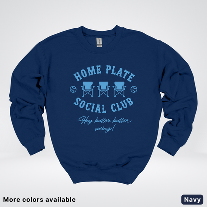 Home Plate Social Club – Light Blue Design - Crewneck