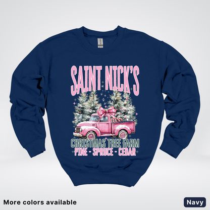 Saint Nick's Christmas Tree Farm - Crewneck Sweatshirt