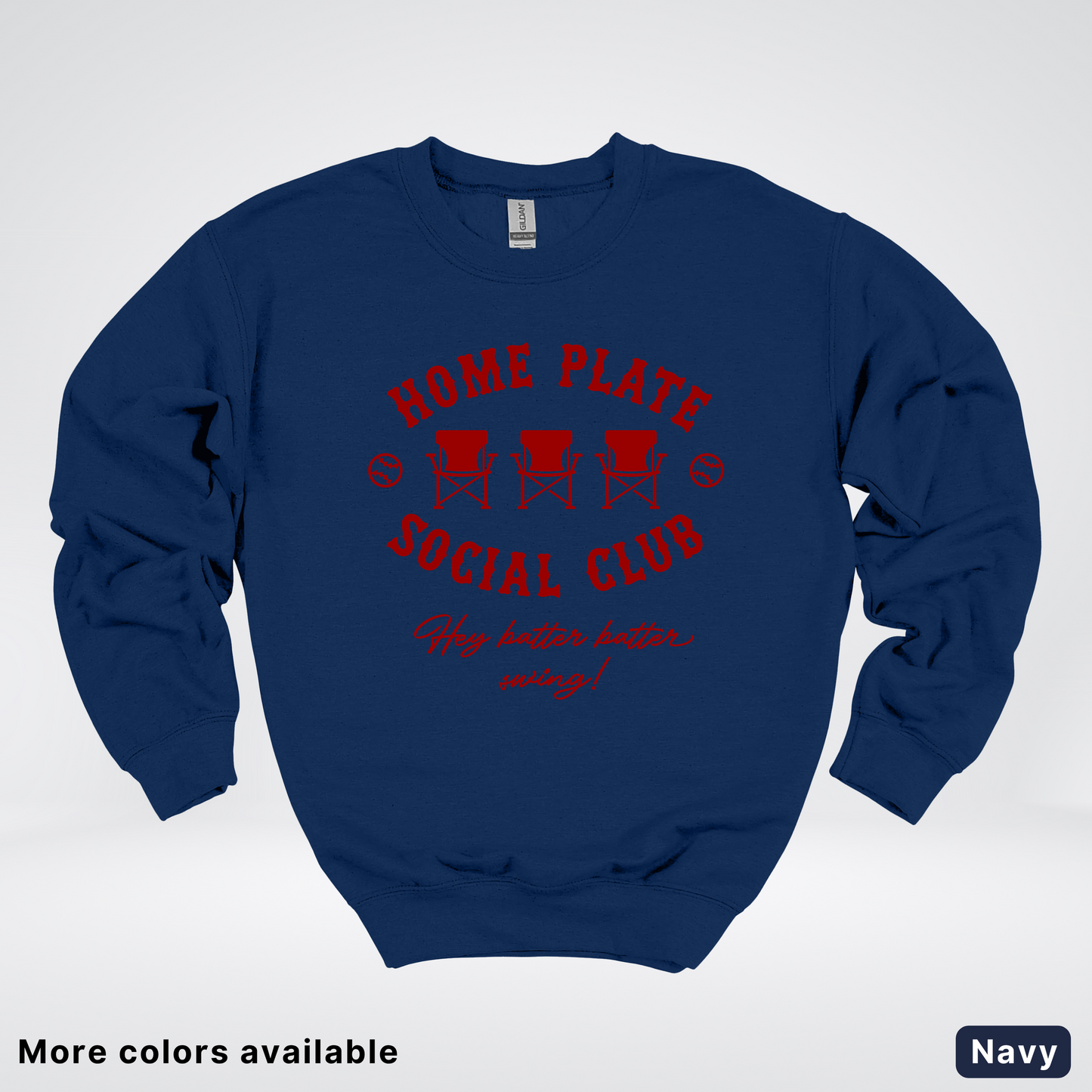 Home Plate Social Club – Maroon Design - Crewneck