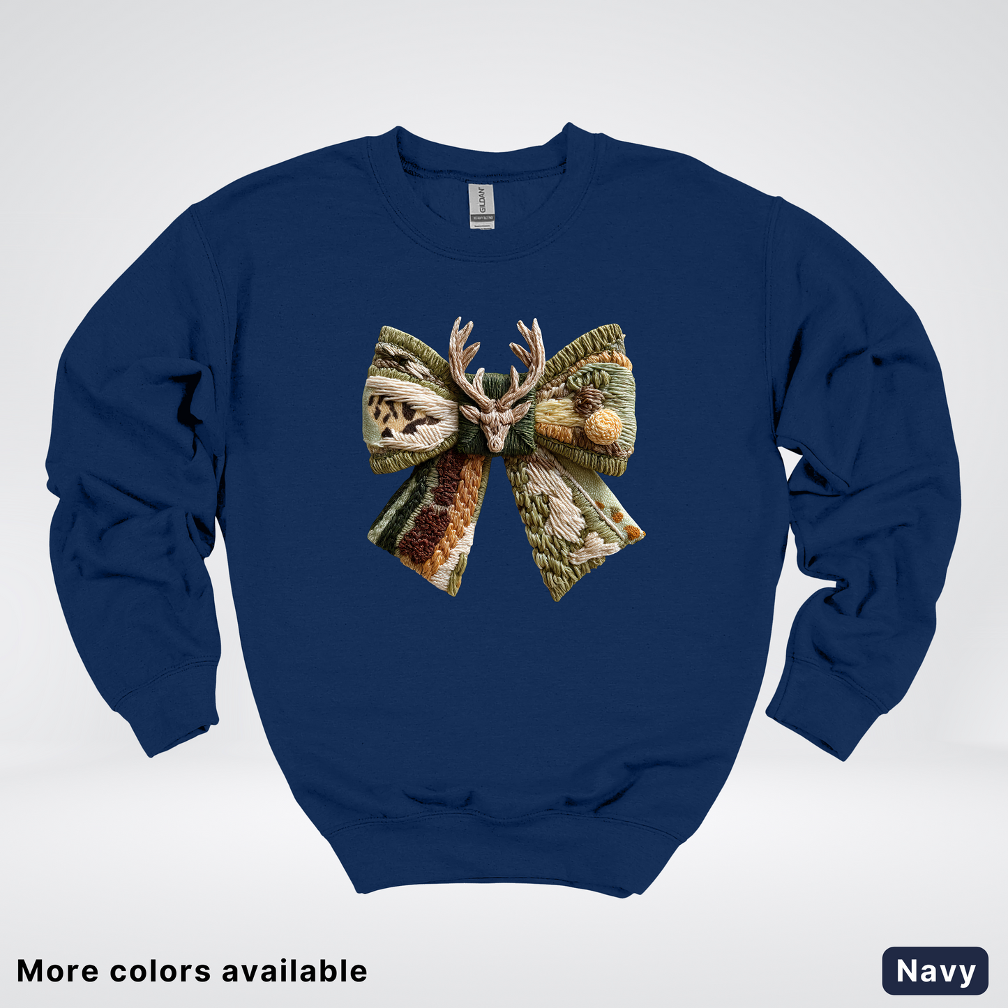 Hook Yard Faux Rustic Antler Bow - Crewneck Sweatshirt