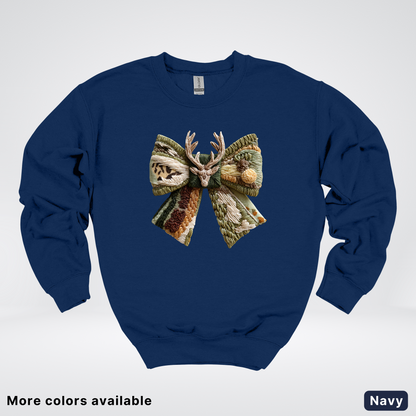Hook Yard Faux Rustic Antler Bow - Crewneck Sweatshirt
