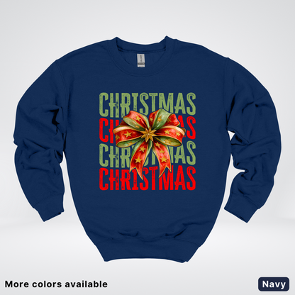 Christmas Star Bow - Crewneck Sweatshirt