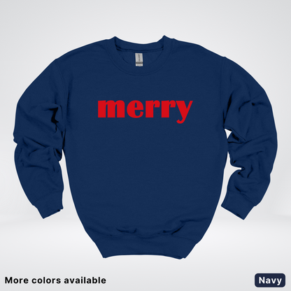 Merry - Red Design - Crewneck