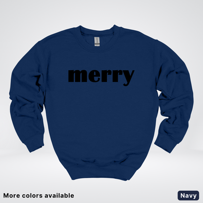 Merry - Black Design - Crewneck