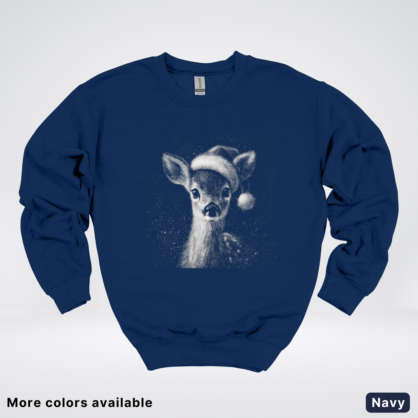 Vintage Christmas Deer - Crewneck Sweatshirt