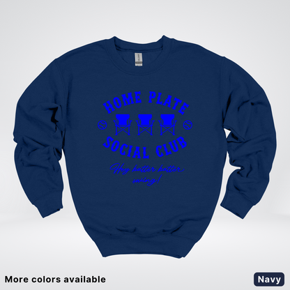 Home Plate Social Club – Blue Design - Crewneck