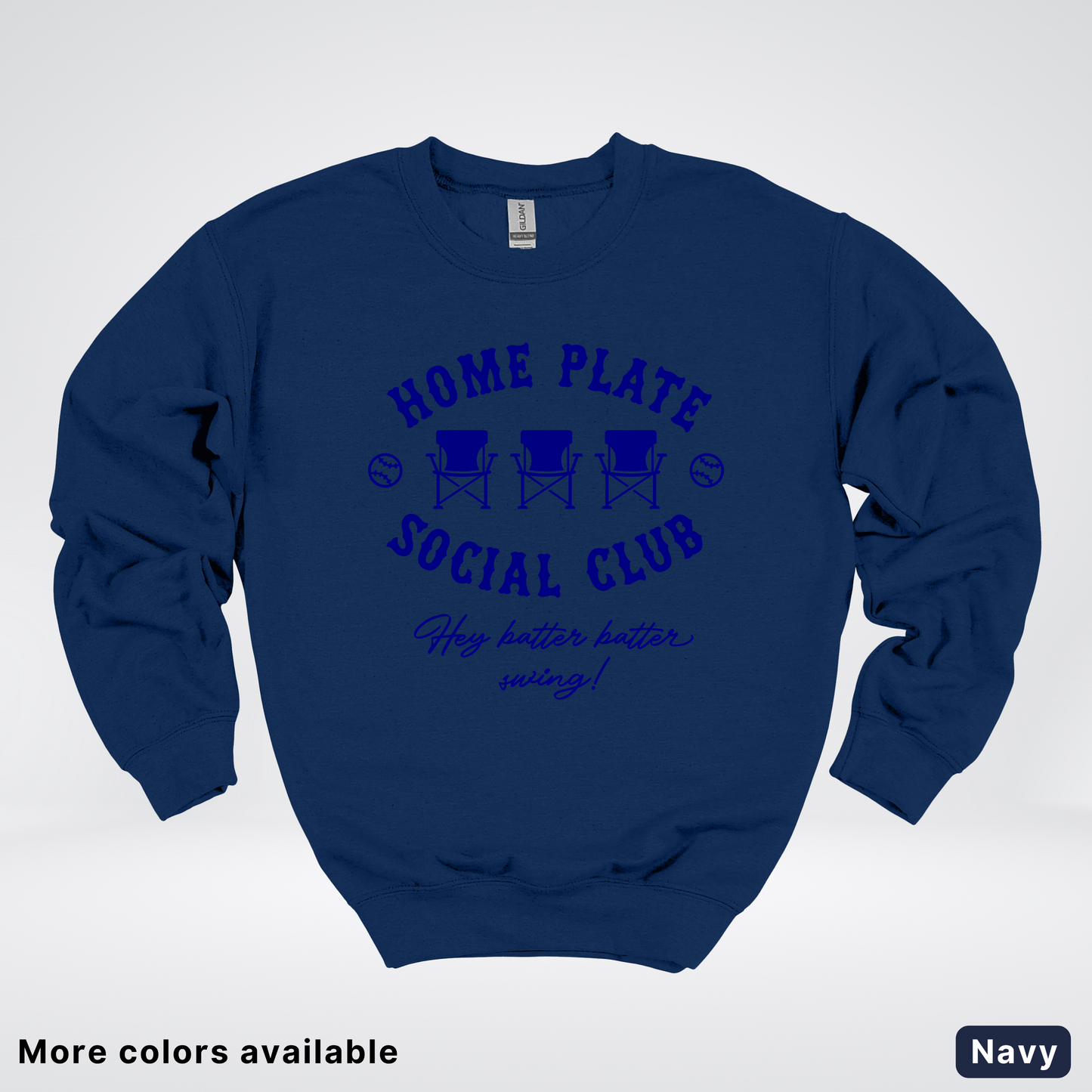 Home Plate Social Club – Navy Design - Crewneck