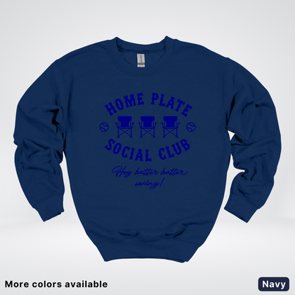 Home Plate Social Club – Navy Design - Crewneck