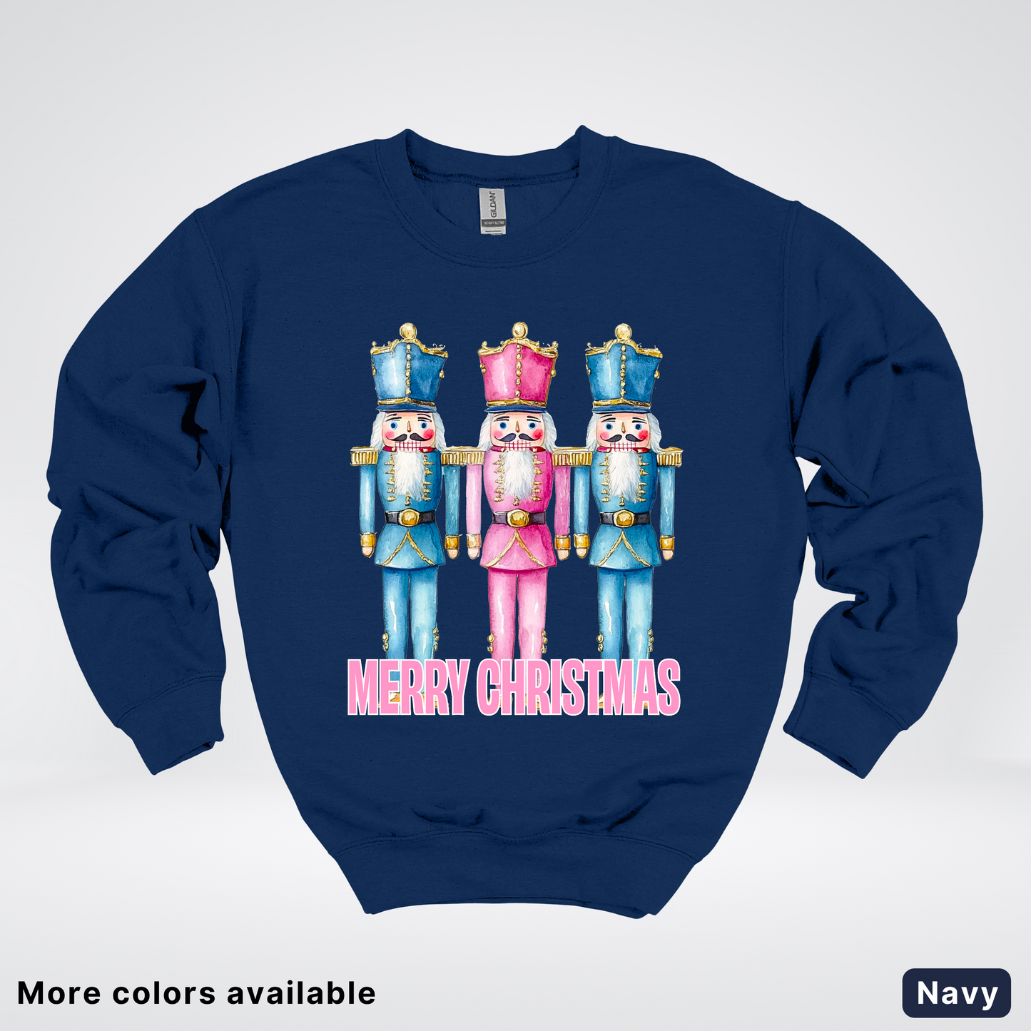 Merry Christmas Pastel Nutcrackers - Crewneck Sweatshirt