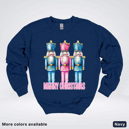 Merry Christmas Pastel Nutcrackers - Crewneck Sweatshirt