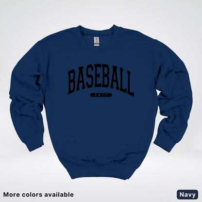 Baseball 24/7 – Black Design - Crewneck Sweatshirt