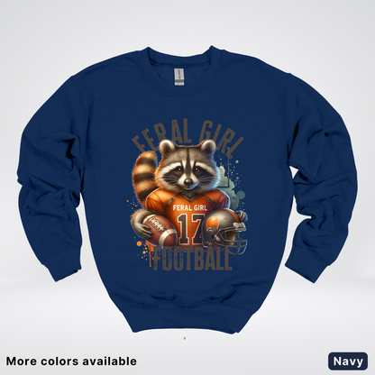 Feral Girl Football - Crewneck Sweatshirt