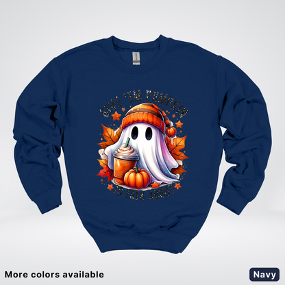 Give Em Pumpkin Ghost To Talk About - Crewneck Sweatshirts
