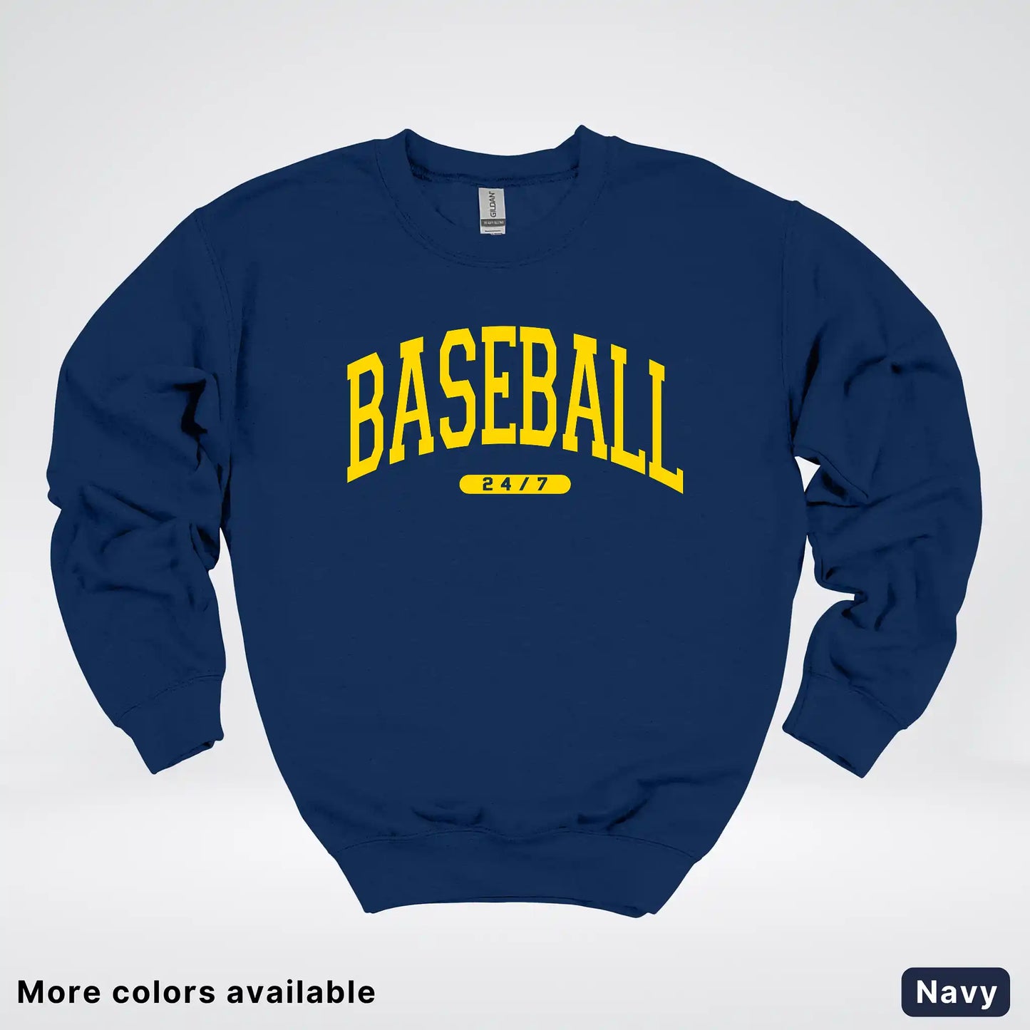 Baseball 24/7 – Gold Design - Crewneck Sweatshirt
