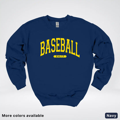 Baseball 24/7 – Gold Design - Crewneck Sweatshirt