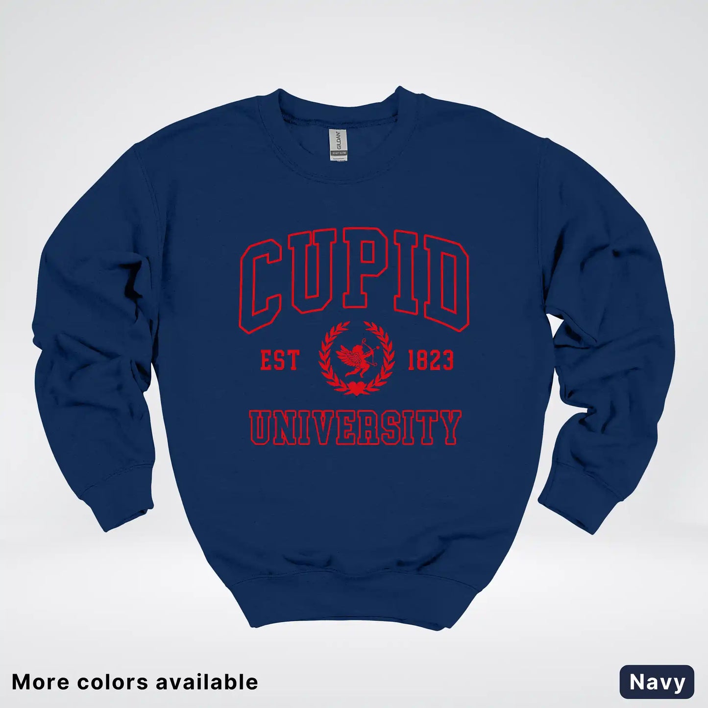 Cupid University Est 1823 - Red Design - Crewneck Sweatshirt