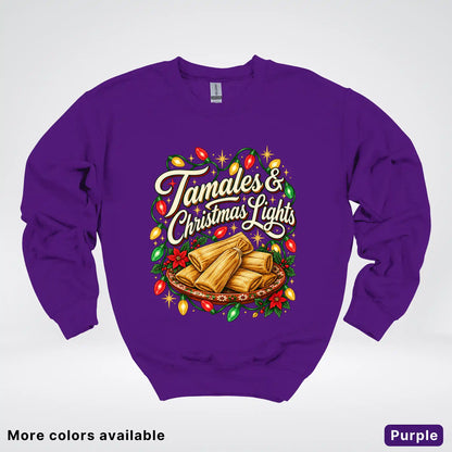 Tamales & Christmas Lights Crewneck Sweatshirt
