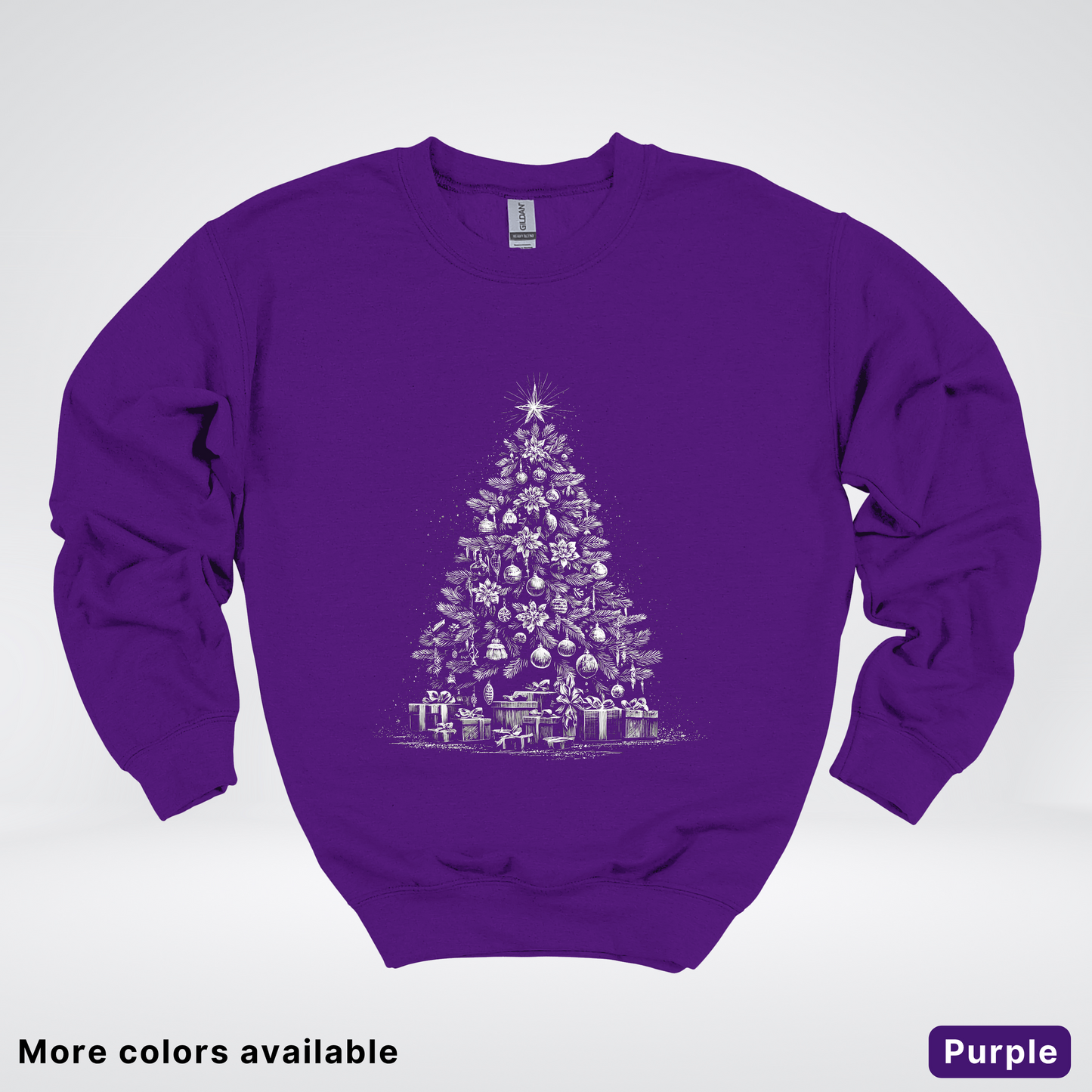 Classic Christmas Tree with Gifts - Crewneck Sweatshirt