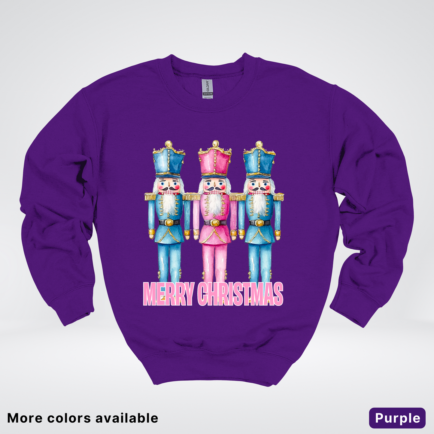 Merry Christmas Pastel Nutcrackers - Crewneck Sweatshirt