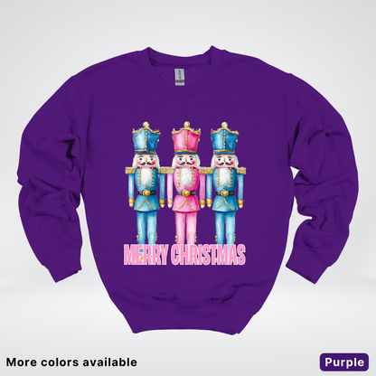 Merry Christmas Pastel Nutcrackers - Crewneck Sweatshirt