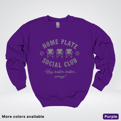 Home Plate Social Club – Gray Design - Crewneck