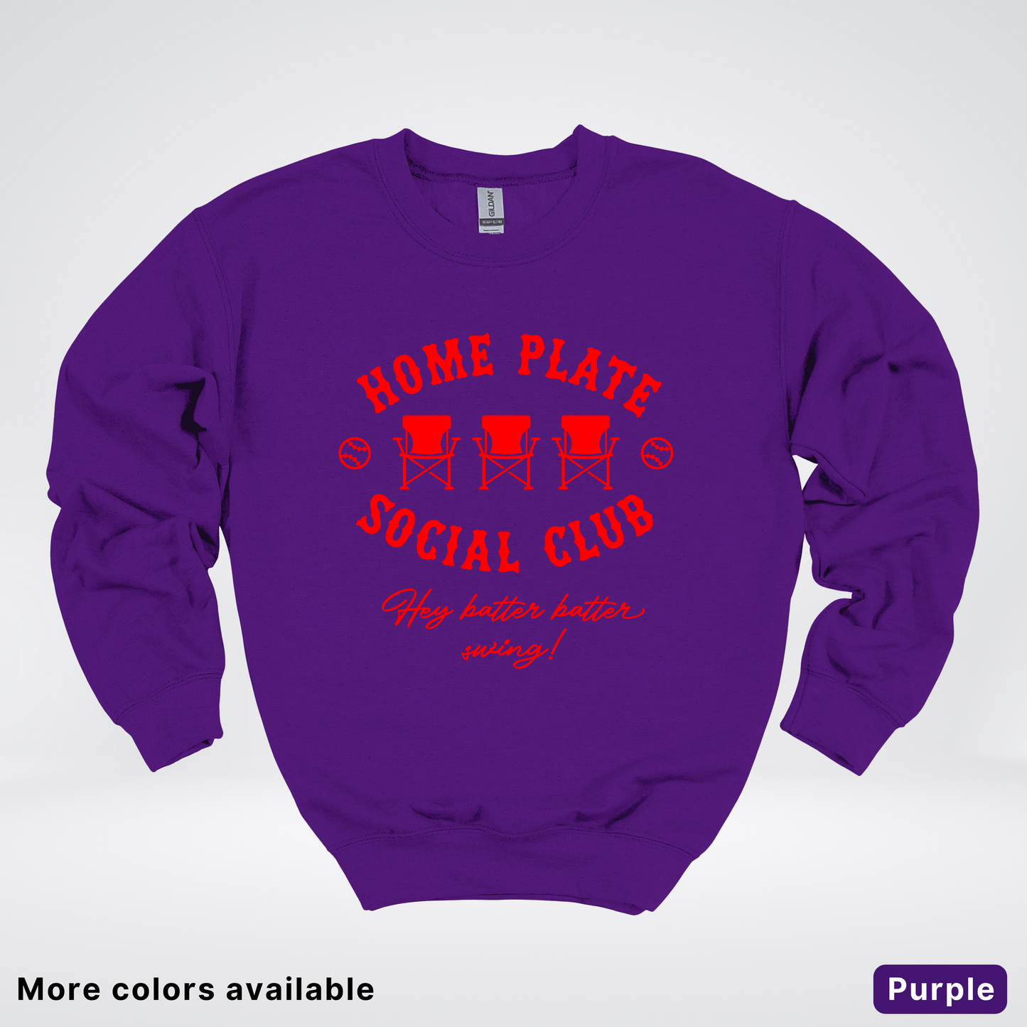 Home Plate Social Club – Red Design - Crewneck