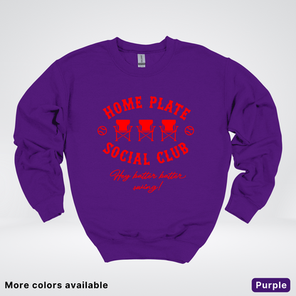Home Plate Social Club – Red Design - Crewneck