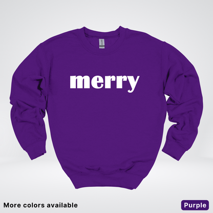 Merry - White Design - Crewneck