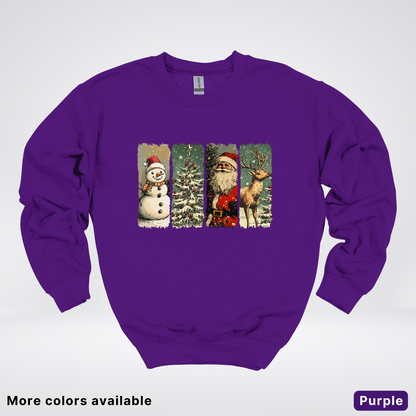 Classic Christmas Strip Art - Crewneck