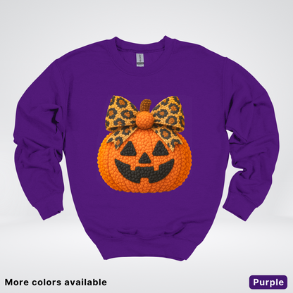 Coquette Crochet Pumpkin - Sweatshirt