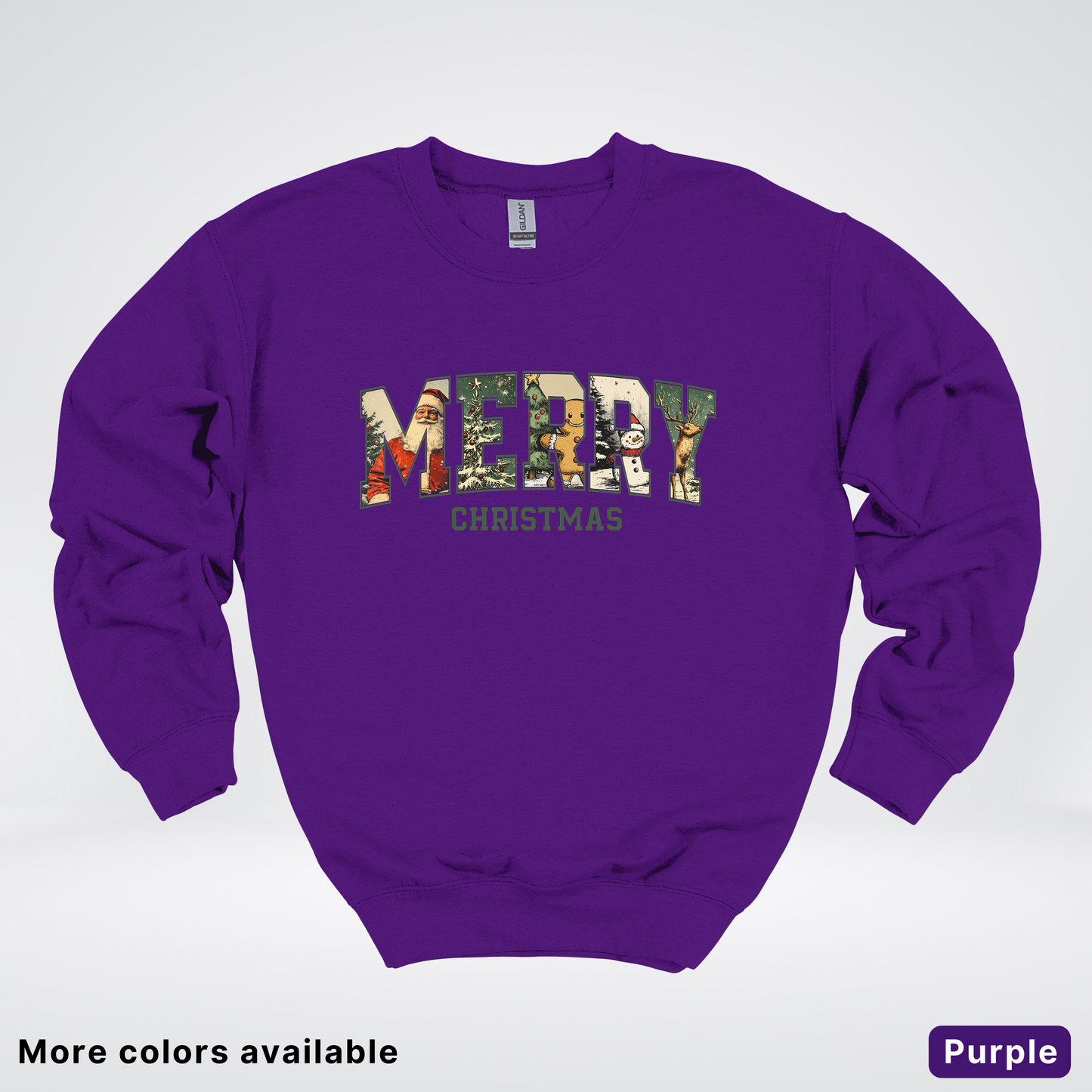 Vintage Merry Christmas Varsity - Crewneck
